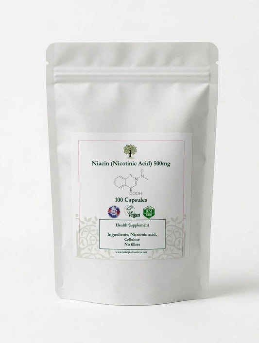 100 Junipers Capsules NIACIN B3 Full Flush 500mg