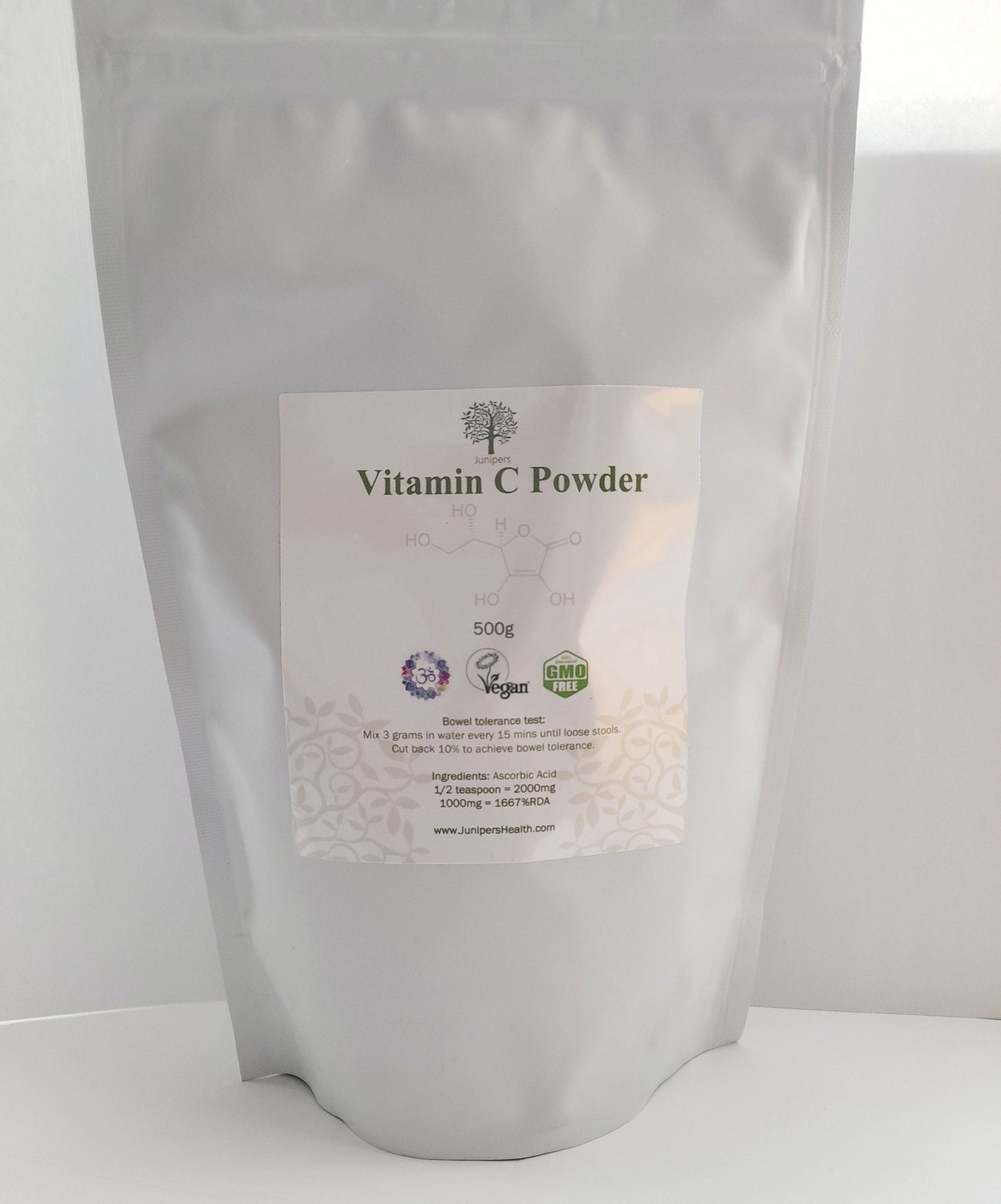 Vitamin C Powder 500g BP Food Grade - Junipers